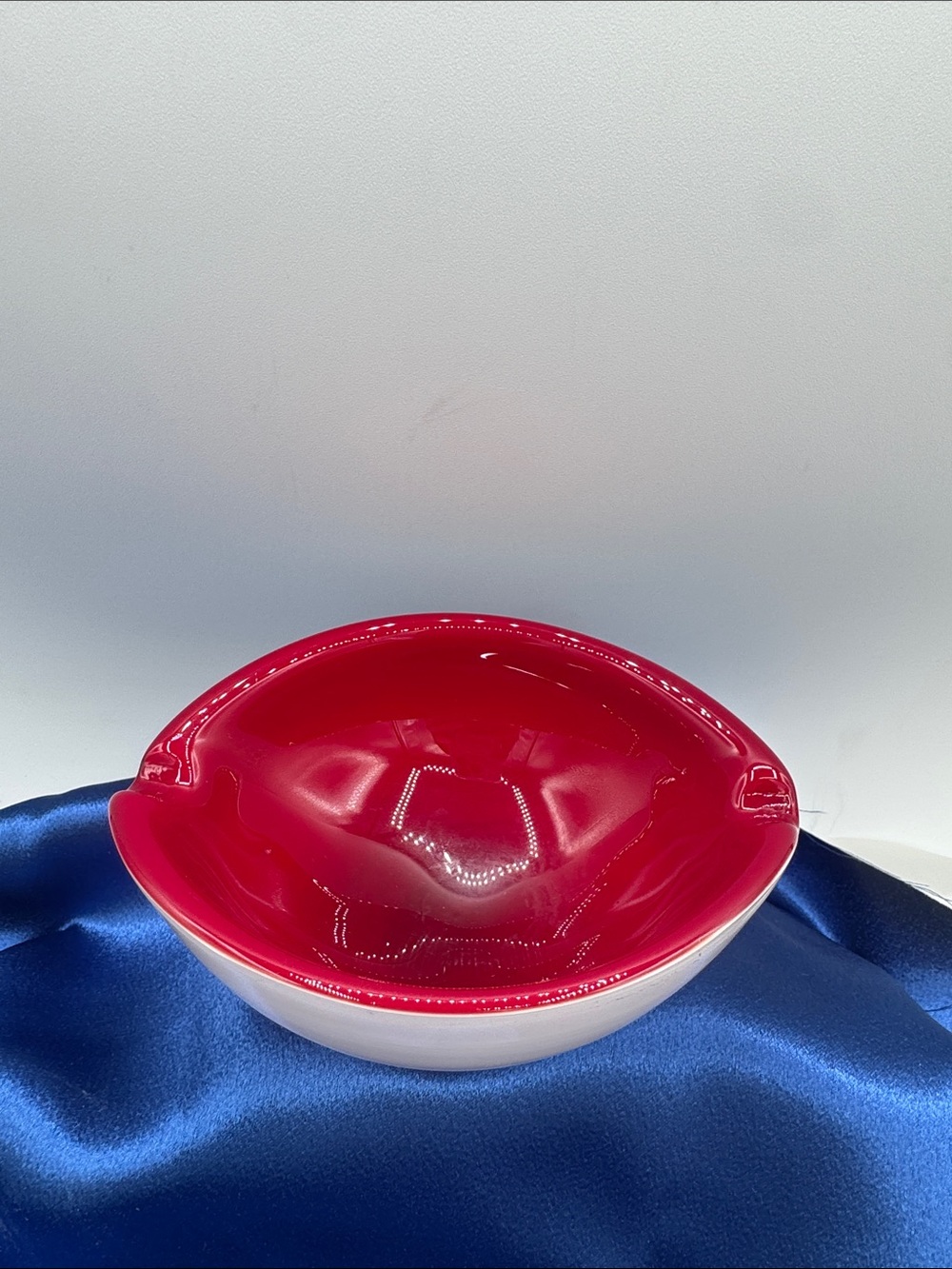 MCM (Murano?) Cased Glass Ashtray/Trinket Dish.